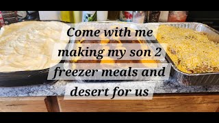 Come with me making my son 2 freezer meals and dessert for us freezermeals desserts [upl. by Gifford111]