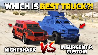 GTA 5 ONLINE  NIGHTSHARK VS INSURGENT PICKUP CUSTOM WHICH IS BEST ARMORED TRUCK [upl. by Uchida]