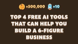 MemeFi New Video Code  TOP 4 FREE AI TOOLS THAT CAN HELP YOU BUILD A 6FIGURE BUSINESS  MEMEFI [upl. by Barthel]