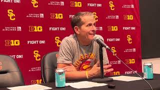 USC head coach Eric Musselman discusses Trojans’ 7569 win over Idaho State [upl. by Akino]