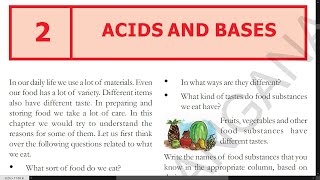 7TH CLASS SCIENCE CHAPTER 2 ACIDS AND BASES INTRODUCTION  HelloBiologyOfficialChannel [upl. by Xella]