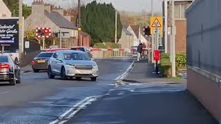 far shot antrim station level crossing co antrim 101124 [upl. by Nednarb]