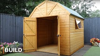 BUILD  8 x 8 Dutch Barn Garden Shed Installation [upl. by Won]