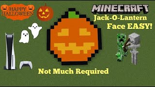 Minecraft Tutorial  How to make Jackolantern face EASY [upl. by Novihc]