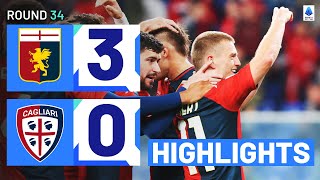 GENOACAGLIARI 30  HIGHLIGHTS  The Grifone score three without reply  Serie A 202324 [upl. by Fernandez768]