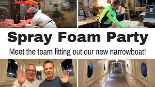 Insulating Our Canal Narrowboat With Spray Foam  Ep 22 [upl. by Aramat]