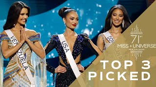 71st MISS UNIVERSE  Top 3 PICKED  Miss Universe [upl. by Fleece535]