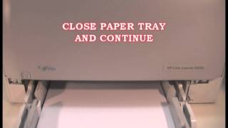 Clearing a front Paper Jam on the HP 2600n Color LaserJet Printer [upl. by Arundel]