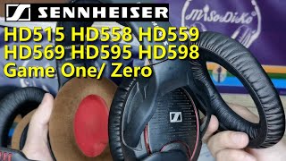 How to Replace Earpads amp Headband on Sennheiser HD515 HD558 HD559 HD569 HD595 HD598 Game One Zero [upl. by Aikaj664]