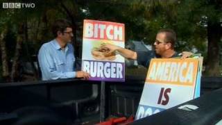 Louis Theroux at Westboro Baptist Church protest  Americas Most Hated Family in Crisis  BBC Two [upl. by Qidas]