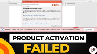 Product Activation Failed  Unlicensed Product [upl. by Kirred]