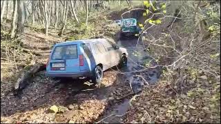 Toyota Tercel 4wd goes up the river offroad [upl. by Pinckney706]