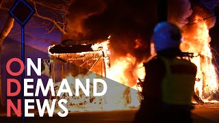 Riots ERUPT in Sweden Ahead of Extremist Rally [upl. by Lednek]