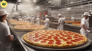 How Pizza Is Made In Factory  Pizza Factory Process [upl. by Constantine]