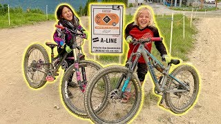 8 Year Olds Ride ALine in Whistler Mountain Bike Park CUTE [upl. by Asset]