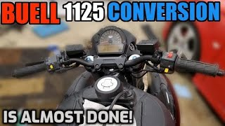 Buell 1125 R to CR Conversion Part 3 High Bars amp Headlight Installation [upl. by Eelegna]