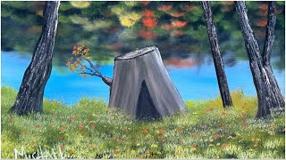 Tree Stump Painting in the Park [upl. by Kutzer]