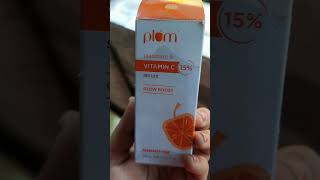 Plum vitamin C serum review shorts skincare vitaminc plum oilyskin skincareroutine skin yt [upl. by Stoughton]