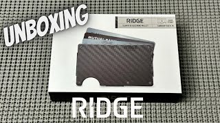 UNBOXING  Ridge Wallet Carbon Fiber 3K EDC Wallet [upl. by Hawger]