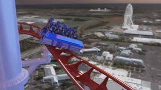 Worlds tallest coaster  Skyscraper coming to Skyplex Orlando  CGI rendering [upl. by Ellenid]