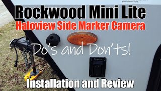 HALOVIEW Side Marker Camera Install Review Rockwood Mini Lite Travel Trailer Flagstaff Micro Lite [upl. by Aicnatsnoc308]