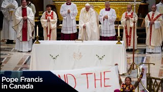 Pope Francis leads Holy Mass of Reconciliation at SainteAnnedeBeaupre shrine in Quebec  FULL [upl. by Karl]