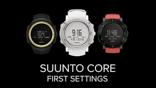 Suunto Core  First Settings [upl. by Odnanref425]