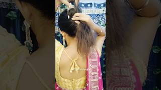 ❤️😍hairstyle amazinghacks hair easyhairstyle bunhairstyle hairtutorial minivlogyoutubeshorts [upl. by Yrbua]