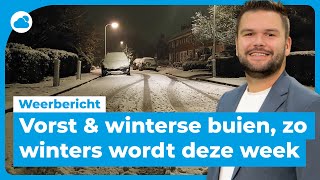 Weerbericht vorst amp winterse buien zo winters wordt deze week [upl. by Orbadiah]