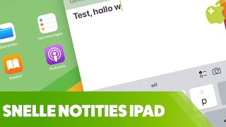 Snelle notities maken op de iPad [upl. by Artim]