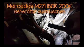 Mercedes Motor M271 Generator austauschen [upl. by Mencher396]