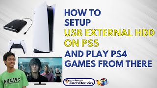 How to Setup USB External Hard Drive on PS5 and Play Games  PS5 Guide [upl. by Berman]