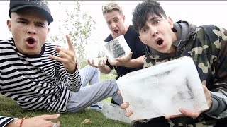 Extreme Ice Blocking Ft Kian Lawley amp Bobby [upl. by Ayhtnic]