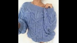 Узоры для Вязания Свитера Спицами  2019  Patterns for Knitting a Knit Sweater [upl. by Chenay111]