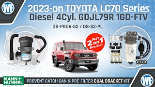 Provent Dual Bracket Kit Installation for 2023on Toyota Landcruiser GDJL70 Series 4Cyl OSPROV52 [upl. by Eiddet424]