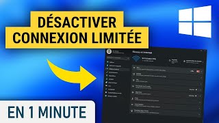 Désactiver la connexion limitée sur votre WIFI depuis Windows [upl. by Reppep769]