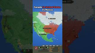 United States Vs Canada Vs Mexico worldbox superworldbox shorts geography map subscribe [upl. by Newfeld]