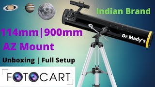 Indian brand 114900mm AZ Mount Reflector Telescope Hindi full setup or unboxing [upl. by Stauder]