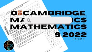 O Level Math D May June 2022 Paper 11 402411 [upl. by Bray]