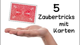 5 Zaubertricks NUR mit Karten ZUM NACHMACHEN 😍 [upl. by Tamanaha]