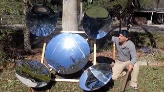 Parabolic Mirror Array Solar Powerhouse SPOTLIGHT FIRE [upl. by Martres264]