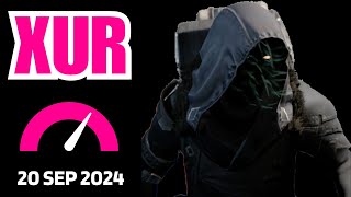 Where is XUR Today Destiny 1 D1 XUR Location and Official Inventory and Loot 20 Sep 2024 Sep2024 [upl. by Attaynik775]