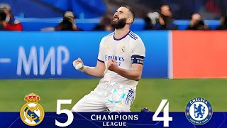 Real Madrid vs Chelsea 54 Quarterfinals Champions League 2022 Extended Goals amp Highlights [upl. by Nivar]