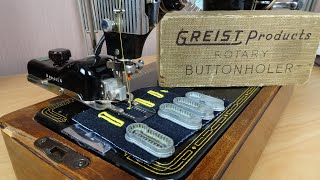 Greist Rotary Buttonholer Attachment  Sew Buttonholes with a Straight Stitch Sewing Machine [upl. by Kolnick817]