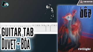 Duvet  Bôa Guitar Tutorial TAB [upl. by Calabresi691]