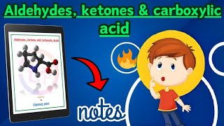 Aldehyde ketone and carboxylic acids Class 12th Chemistry ch8 Best NOTES  Edustudypoint [upl. by Hajan]