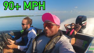 NEW 21 SKATER catamaran RACE BOAT FIRST time RUNNING IN THE FLORIDA KEYS  ISLAMORADA SANDBAR [upl. by Miof Mela317]