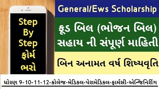 Food Bill Scheme For GeneralEws  બિન અનામત વર્ગ શિષ્યવૃતિ  Unreserved Scholarship Gujarat gueedc [upl. by Lemraj879]