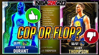 NBA 2K20 MYTEAM  LIGHTS OUT SET REVIEW DIAMOND KEVIN DURANT PINK DIAMOND KLAY COP OR FLOP [upl. by Ailecec]