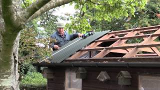 How to reroof a shed with Onduline corrugated roofing sheets [upl. by Akilat]